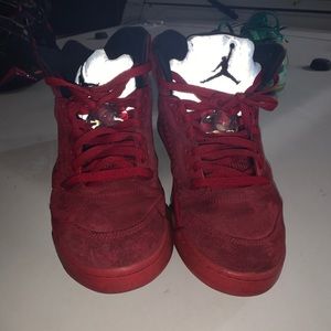 Jordan 5 red suede size 10